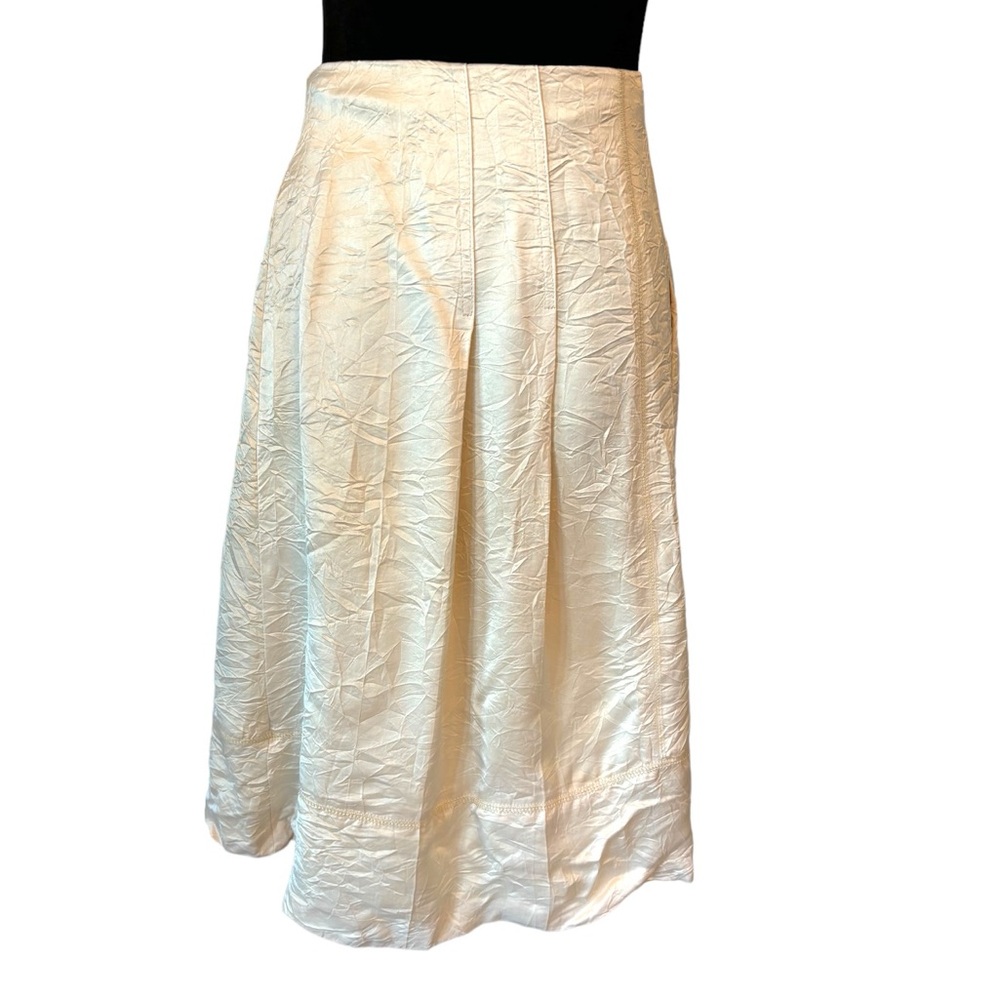 People Like Frank Cream Crinkle Silky Skirt Size 14 - Picture 8 of 9